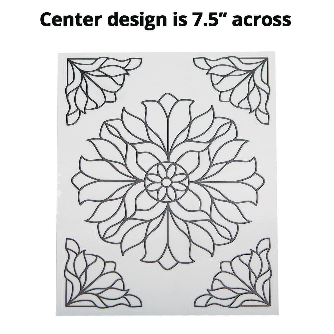 S&S Worldwide-CF-13531 Color-Your-Own Stained Glass Window Clings (Pack of 24), 7inx8in