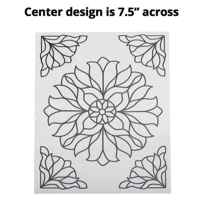 S&S Worldwide-CF-13531 Color-Your-Own Stained Glass Window Clings (Pack of 24), 7inx8in