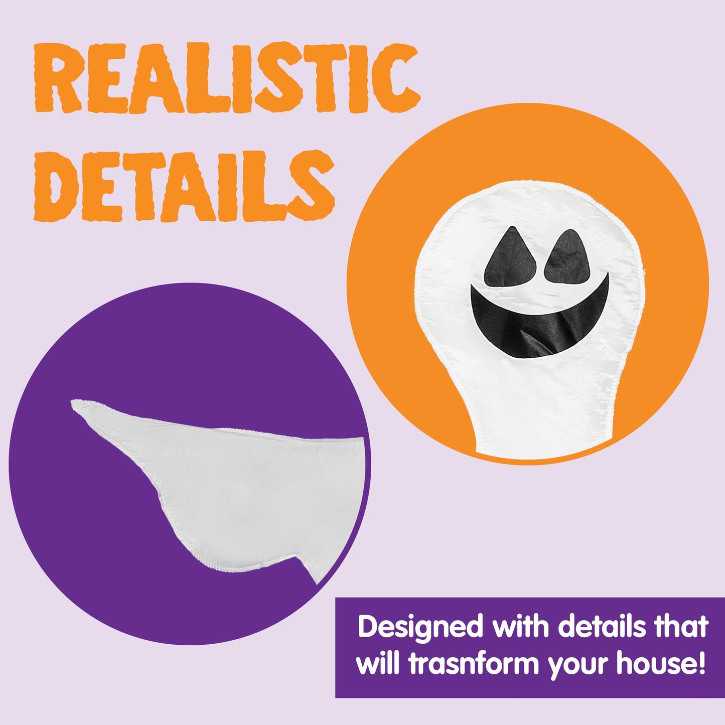 JOYIN Halloween Tree Wrap Ghost Decoration Outdoor, Smiling Hanging Ghost Decorations for Halloween Lawn, Tree Decor, Party Supplies