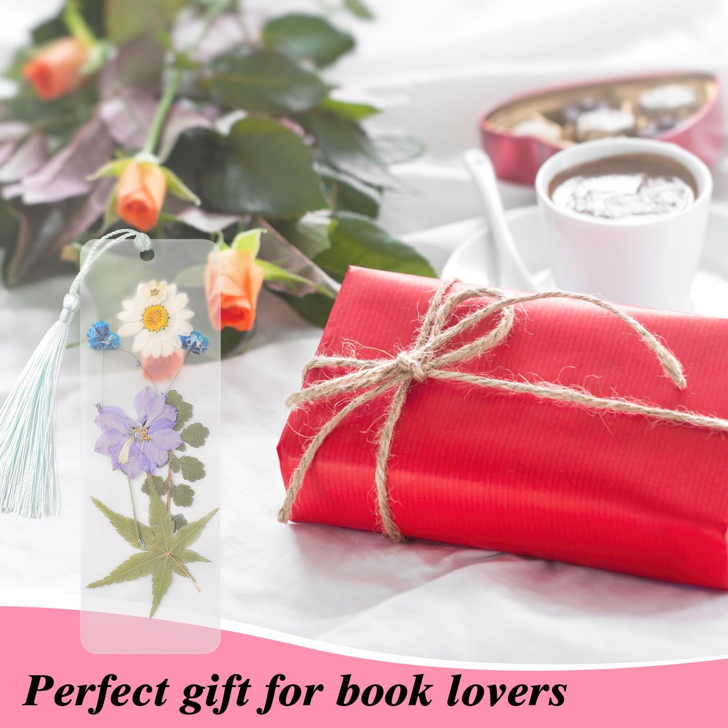326Pcs Pressed Flower Bookmark Making Kit, DIY Bookmark Kit for Book Lover