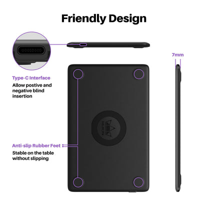 Drawing Tablet HUION H420X Graphics Drawing Tablet with 8192 Level Pressure Battery-Free Stylus, 4.17x2.6 inch Digital Art Tablet for OSU Game, Design, Teaching, Work with PC, Mac, Linux & Mobile