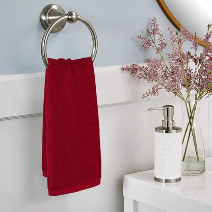 2-Piece Hand Towels for Bathroom in Red, Super Soft Decorative Hand Towel Set