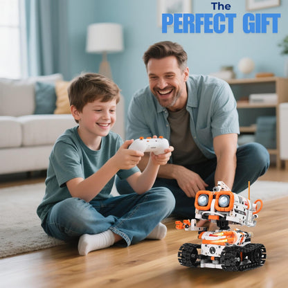PIVONAX STEM Robotics Kit for Kids Ages 6+, 5-in-1 Remote/APP Control Coding Robot, Educational Engineering Building Toys with Programming, Science Projects Great Gift for Boys & Teens