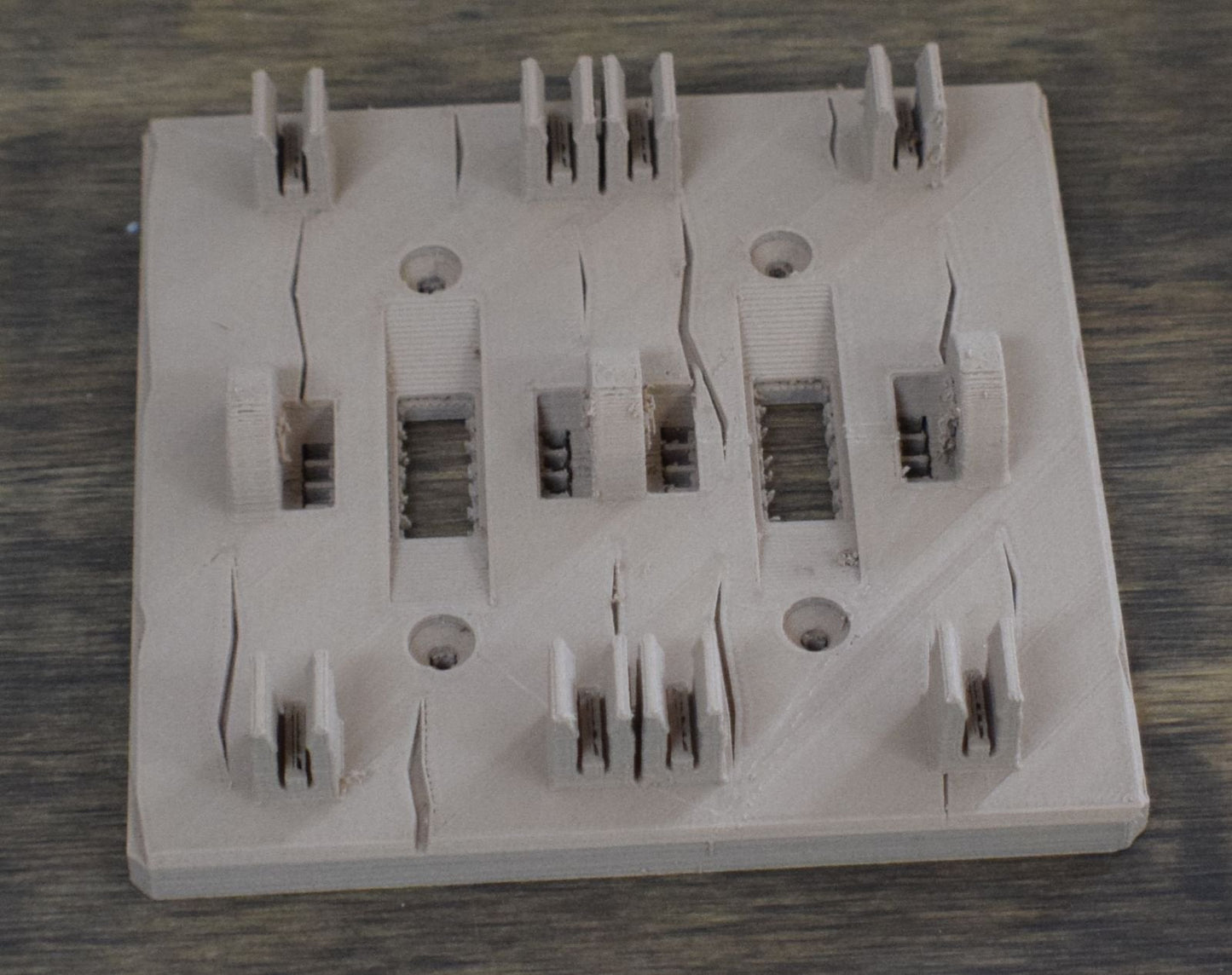DUAL FRANKENSTEIN LIGHT SWITCH COVER PLATE FLIP HANDLE 3D PRINTED MADE IN USA PR78-2 (BLACK PLATE, BLACK HANDLES)