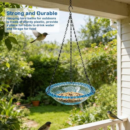 Seed Catcher for Bird Feeders, 20'' Bird Feeders for Outdoors Hanging, Birds Feeder Seed Catcher Tray with Adjustable Hanging Hook for Outdoor Garden Accessories (Grey Pink)