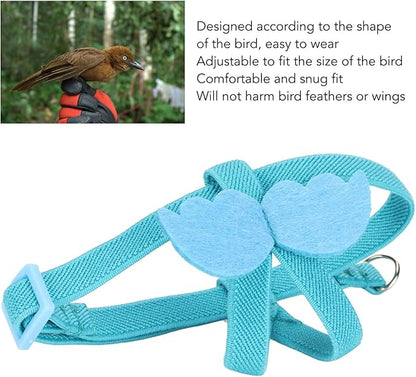 Pet Parrot Bird Harness Leash, Adjustable Parrot Nylon Leash Bird Flight Harness Vest, Bird Flying Clothes with Rope Parrot Flight Suit with Leash for Parakeets Cockatiels Conures Budgies(XS)