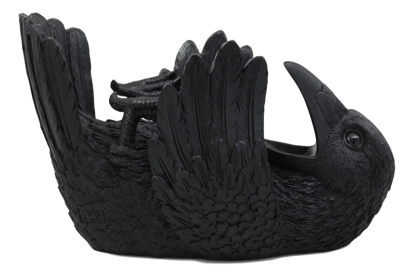 Ebros Macabre Potion Raven Wine Bottle Holder Figurine - Mystical Halloween Kitchen Home Decor Statue - Gothic Crows Edgar Poe Quoth The Raven Nevermore