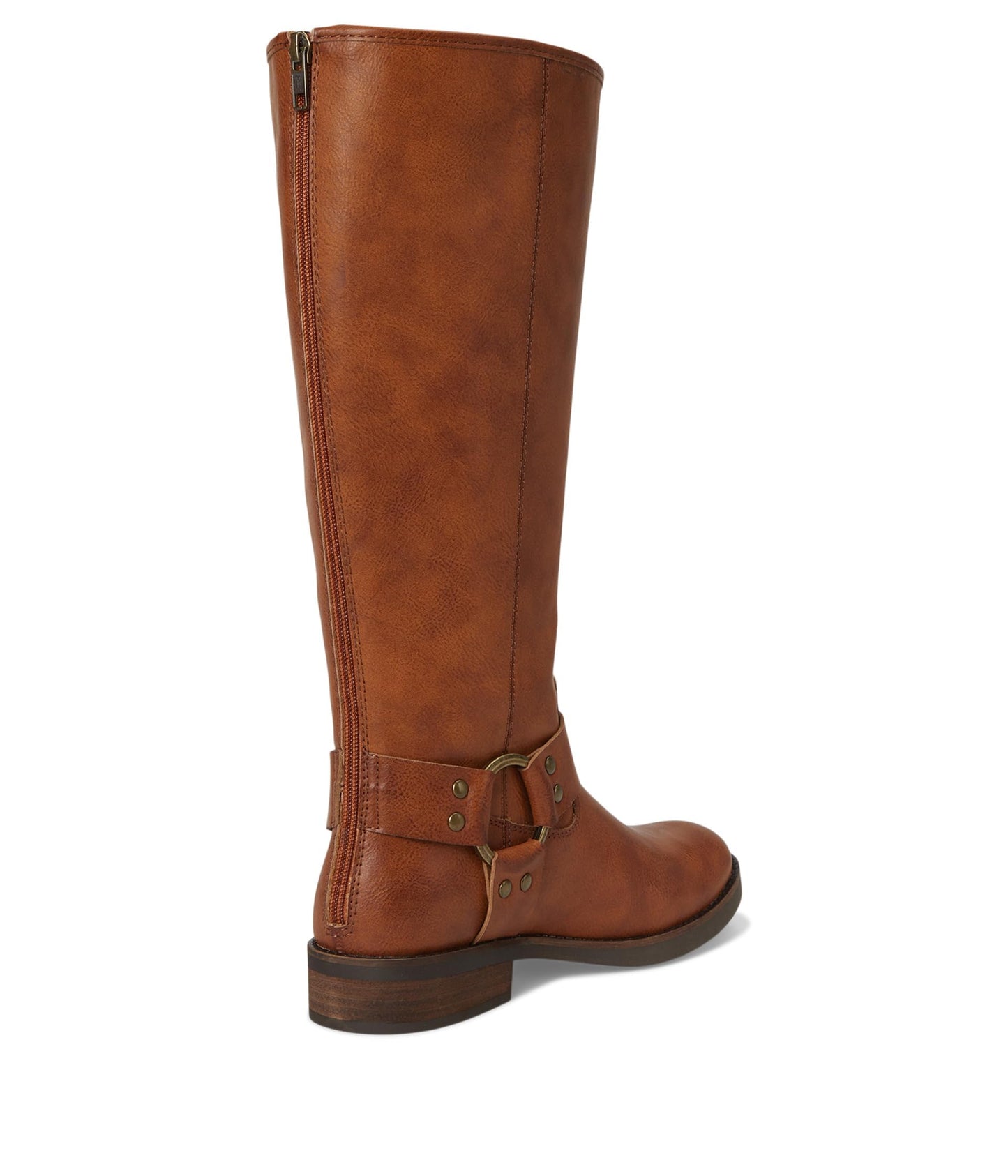 FRYE AND CO. Womens Kellie Harness Wide Calf Cognac 6.5 Medium