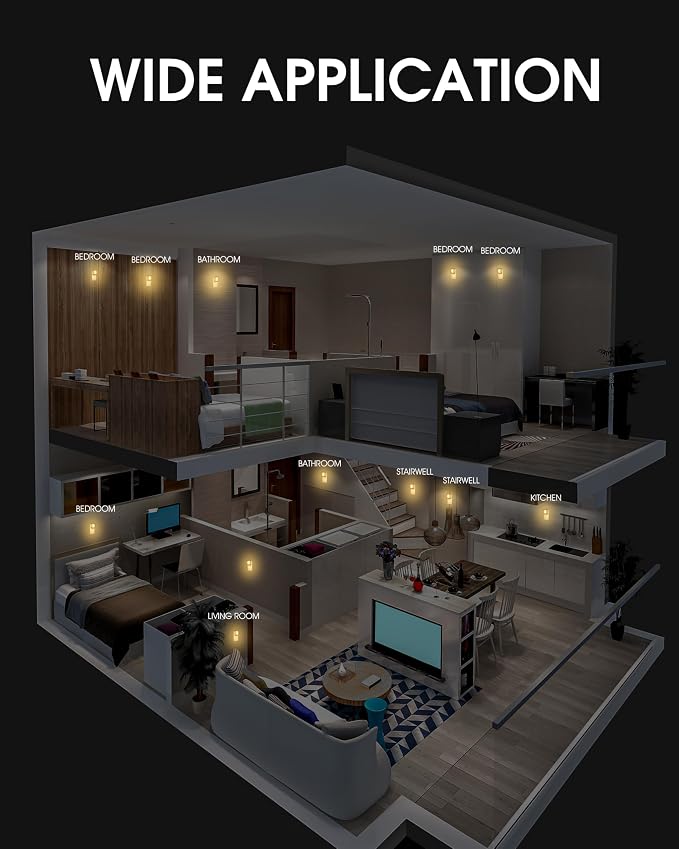 LED Night Light - Plug Into Wall [2 Pack] - with Dusk-to-Dawn Sensor 3000K Warm Lights - Adjustable Brightness for Adult Kids Bedroom Bathroom Toilet