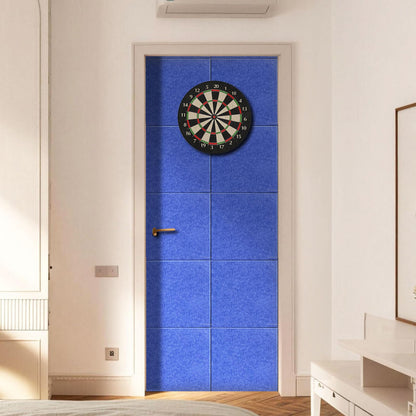 MISSDAY Blue Acoustic Wall Panel Felt Bulletin Board 48" x 36" Cork Board for Wall, 12-Pack Boards with 72 Removable Adhesive Tabs, 50 Pins, Pin Board for Home Office Classroom Soundproof Wall Tile