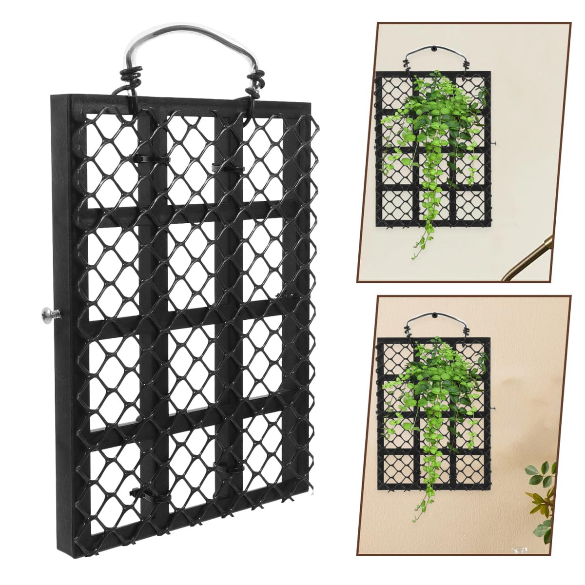 VANZACK Wall Mounted Planting Board for Indoor and Outdoor Plants Rustic Hanging Fern Planter Vertical Wall Planter Home Garden Decor 10.43X8.26X0.62In