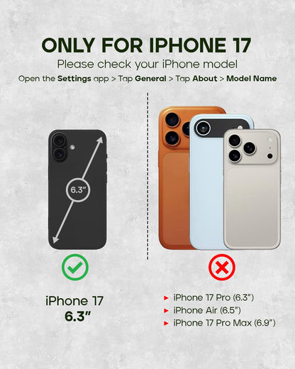 Porter Riley - Leather Case Compatible with iPhone 17. Premium Genuine Leather Stand/Cover/Wallet/Flip Case with Card Slots & Horizontal Stand (Chocolate Brown)