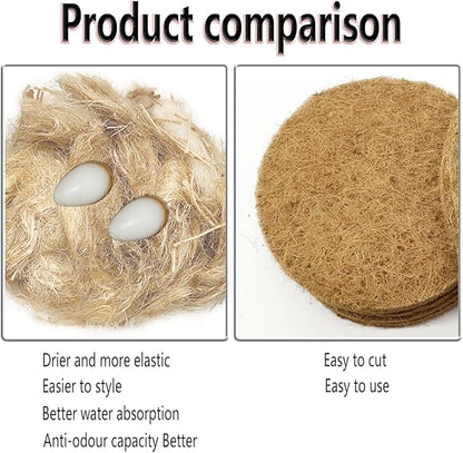 Natural Mixing Bird Nesting Materials,4 Kinds of Material Professional Ratio Matching Nesting Material Pads for Bird,Bird Nesting Material for Budgie,Parrot,Finche,Canaries,Other Birds（1.4oz/40g）