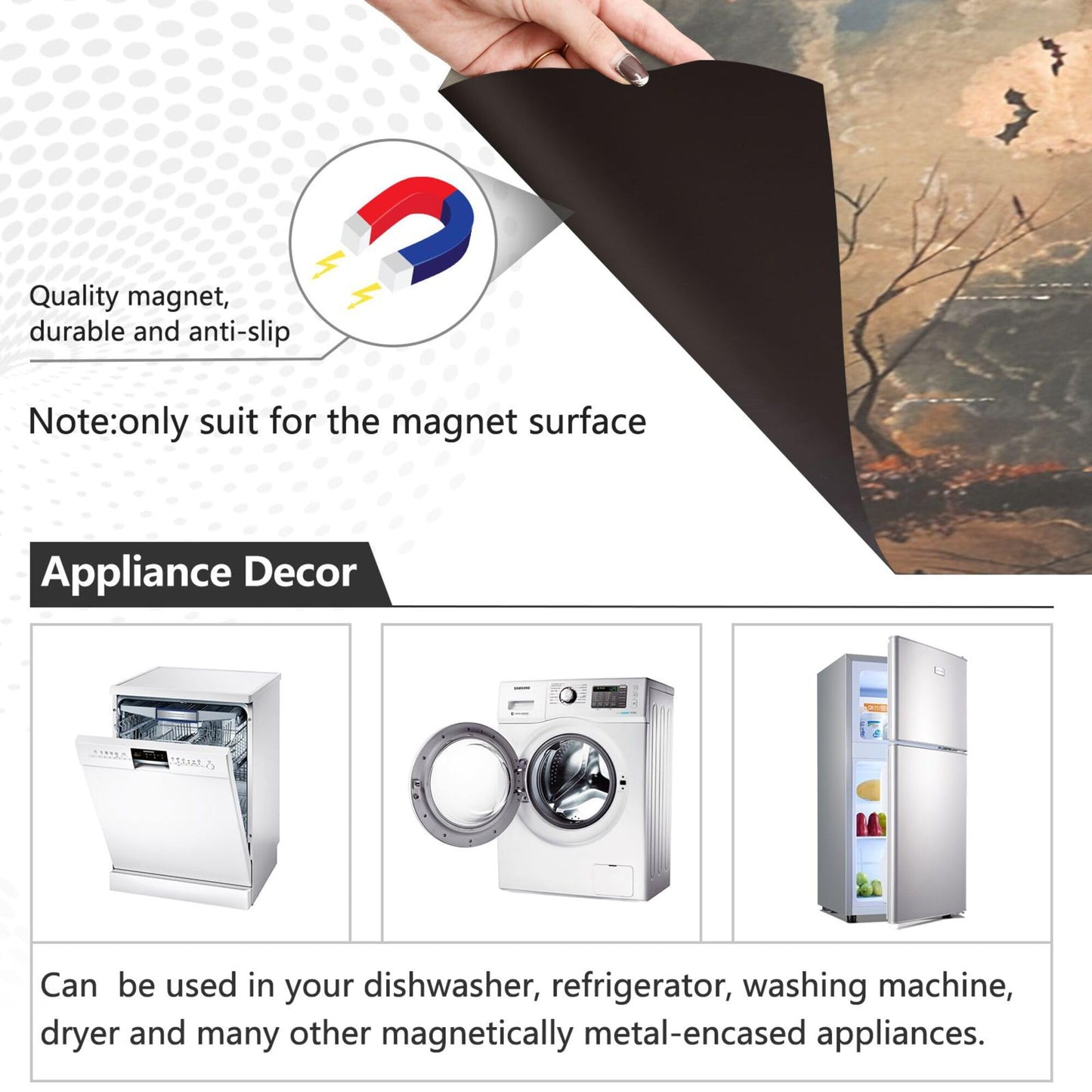 Halloween Pumpkin Lantern Dishwasher Stickers Magnetic Cover Spooky Bat Raven Kitchen Fridge Magnet Covers Decals Home Decorations Vinyl Sticker Reusable 23W x 26H inches