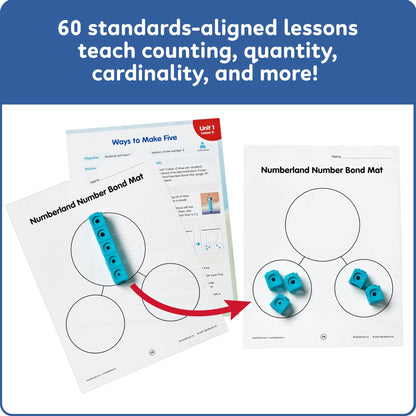 hand2mind Number Routines with Numberblocks Class Set, Preschool Learning Activities, Math Manipulatives Kindergarten, Counting Blocks, Number Linking Cubes, Kids Educational Toys