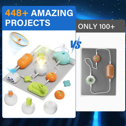 Science Kits for Kids, 448+ Projects Circuit Exploration Kits Educational Electronics Toys for Boys & Girls Hands-On Engineering Toy, Birthday, Halloween, Christmas Gift for Ages 5 6 7 8 9 10 11 12