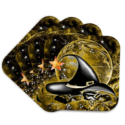 3dRose CST_4420_1 Halloween Design Soft Coasters, Set of 4