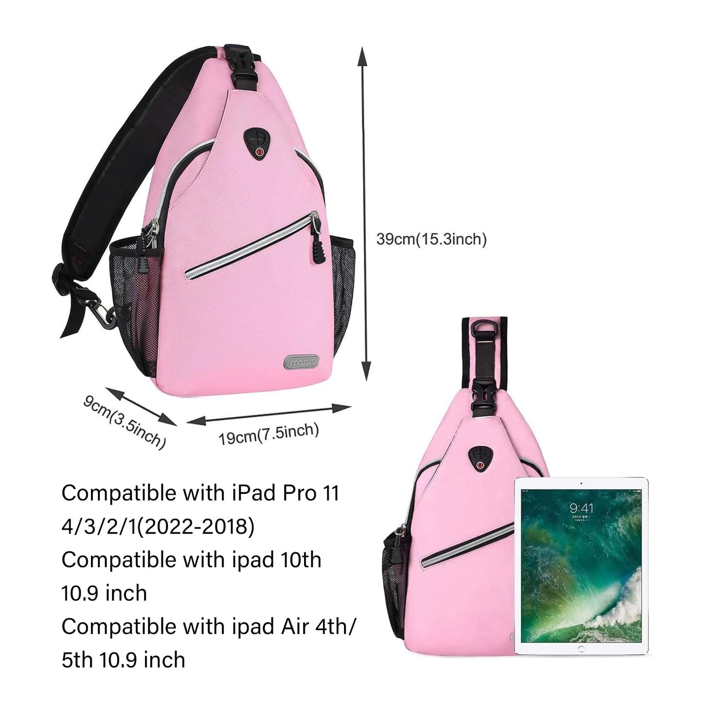 MOSISO Sling Backpack, Multipurpose Crossbody Shoulder Bag Travel Hiking Daypack