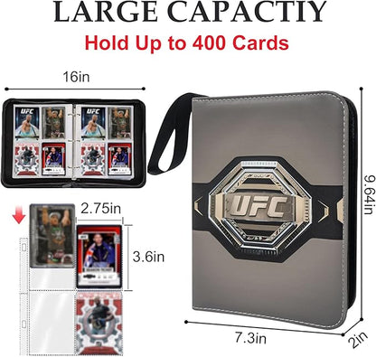 400 Pockets Card Binder for Cards,Portable Waterproof Storage Bag with Removable Sleeves for Sports Cards Collectors
