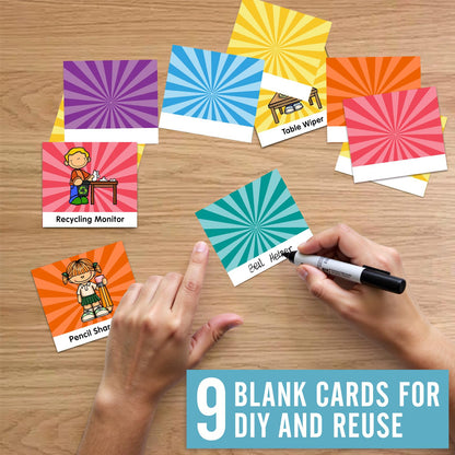 Classroom Jobs Pocket Chart with 47 Cards, Class Management Helpers for Preschool Elementary Homeschool, Teachers Must Haves Educational Supplies for Students