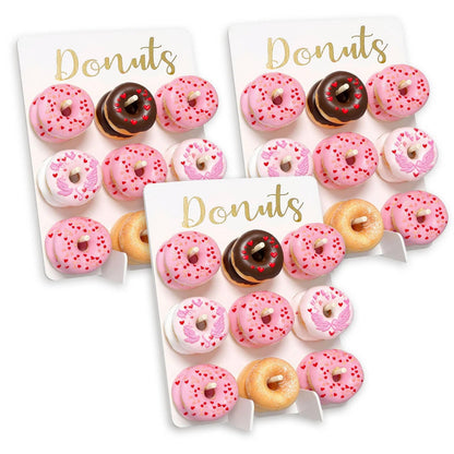 Could Spark Christmas Decor 3Pcs Donut Wall Display Stand Donut Board Doughnut Bar Display Donut Decor for Baby Showers Birthday Bridal Shower Wedding Party Treat