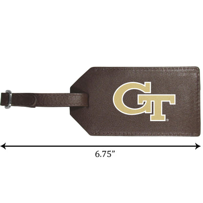 Siskiyou Georgia Tech Yellow Jackets Leather Luggage Strap, One Size, Team Colors