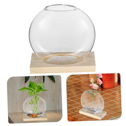 MERRYHAPY 2sets Glass Base for Plant Propagation Stylish Terrarium for Decor for Hydroponic Plants and Floral Displays