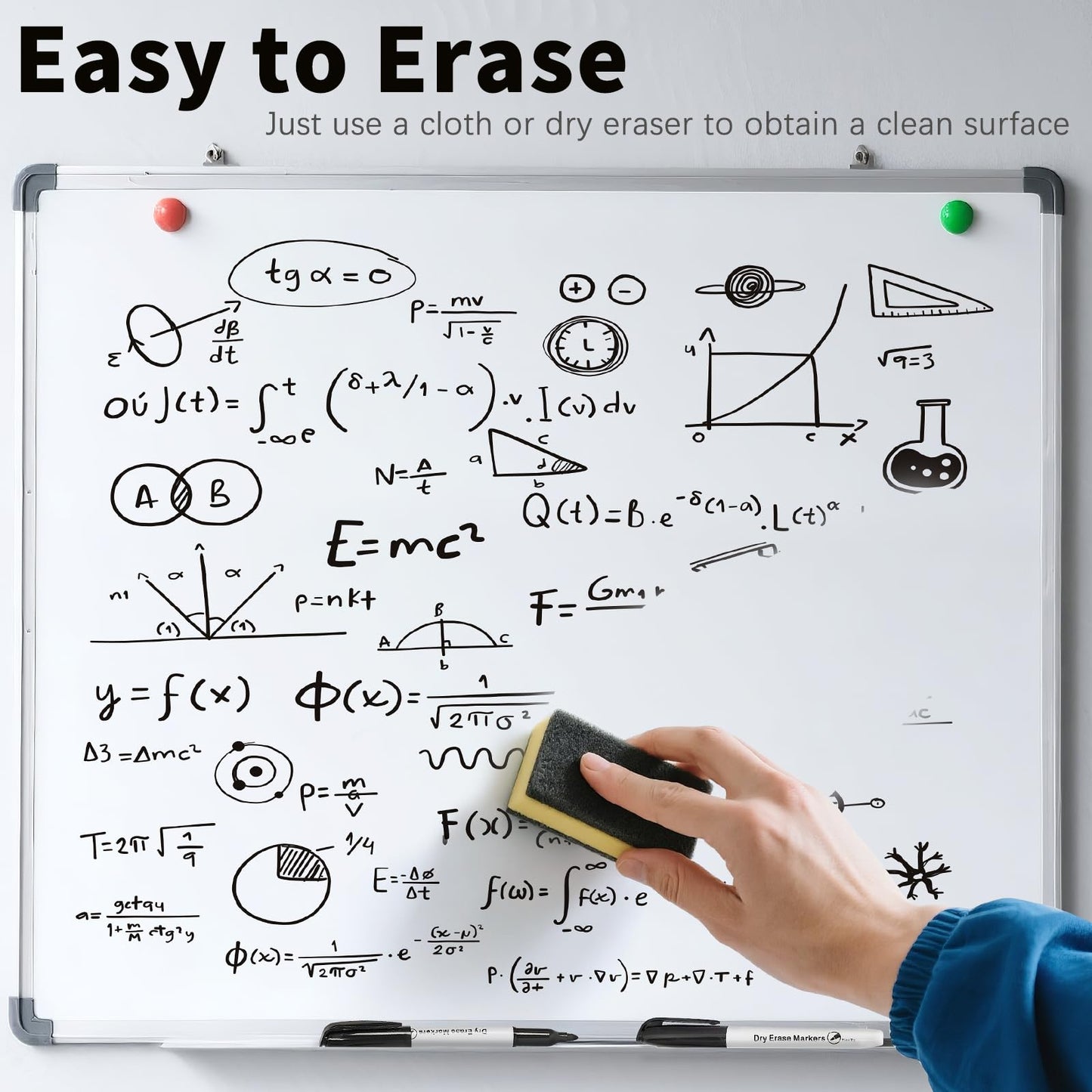 Jumlys 168 Pack Fine Tip Dry Erase Markers, Bulk Whiteboard Erasable Black Markers, Ideal for School Classroom Office Supplies, Non-Toxic & Easy Clean for White board