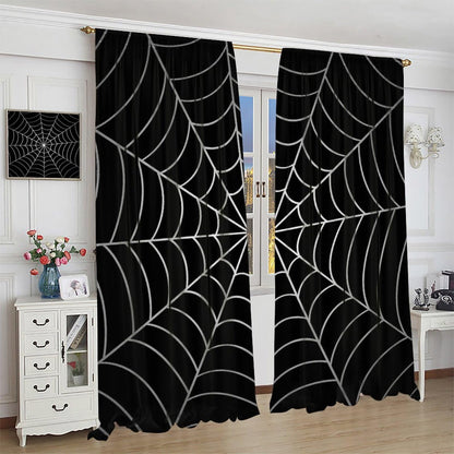 Yearn Jear Super Hero Spider Web Boys Black Window Curtains for Kids Baby Room Bedroom Home Office Decor Decorations 42 x 45 Inch Decor