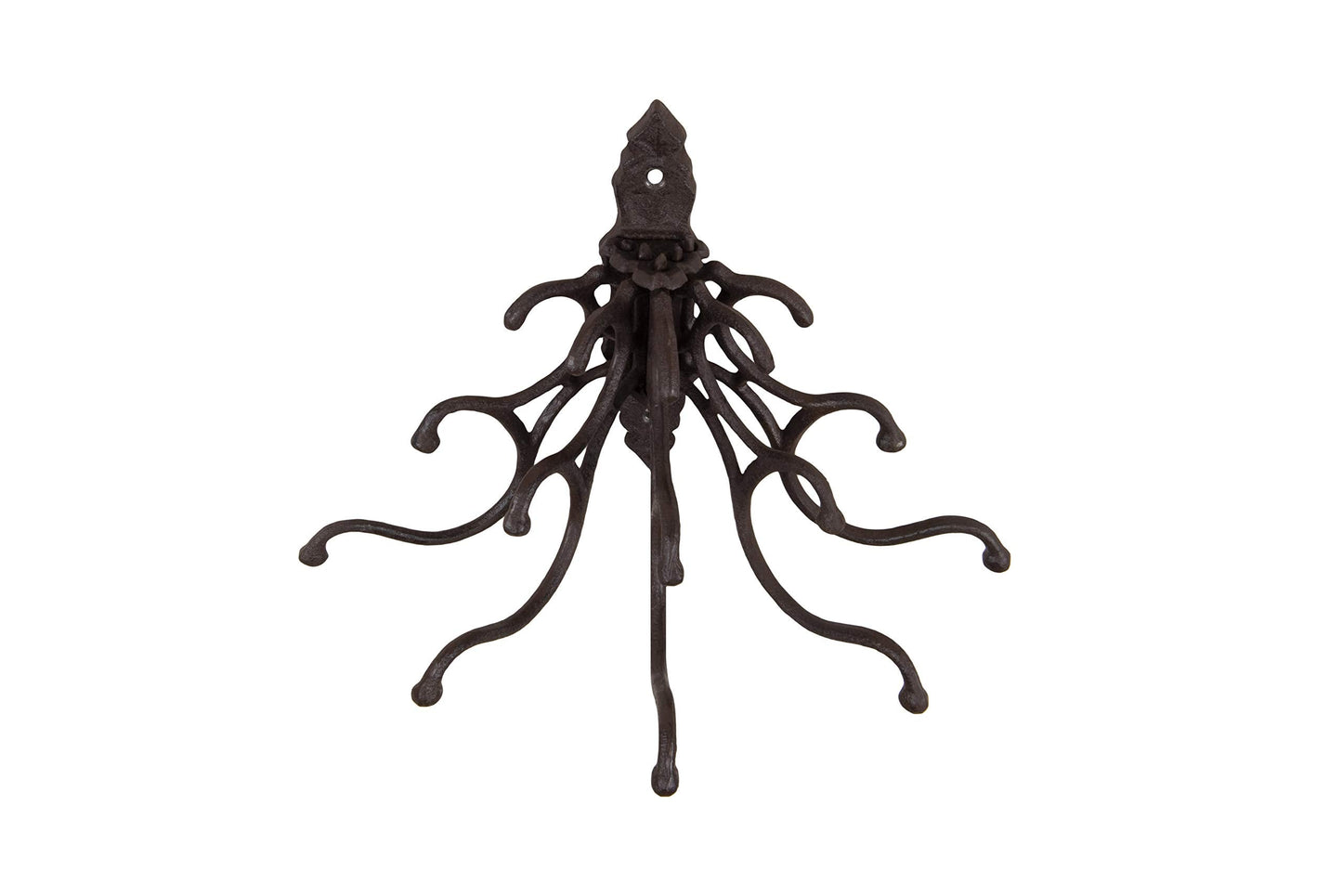 Creative Co-Op Antique Cast Iron Wall Hooks in Rust Finish