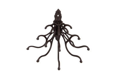 Creative Co-Op Antique Cast Iron Wall Hooks in Rust Finish