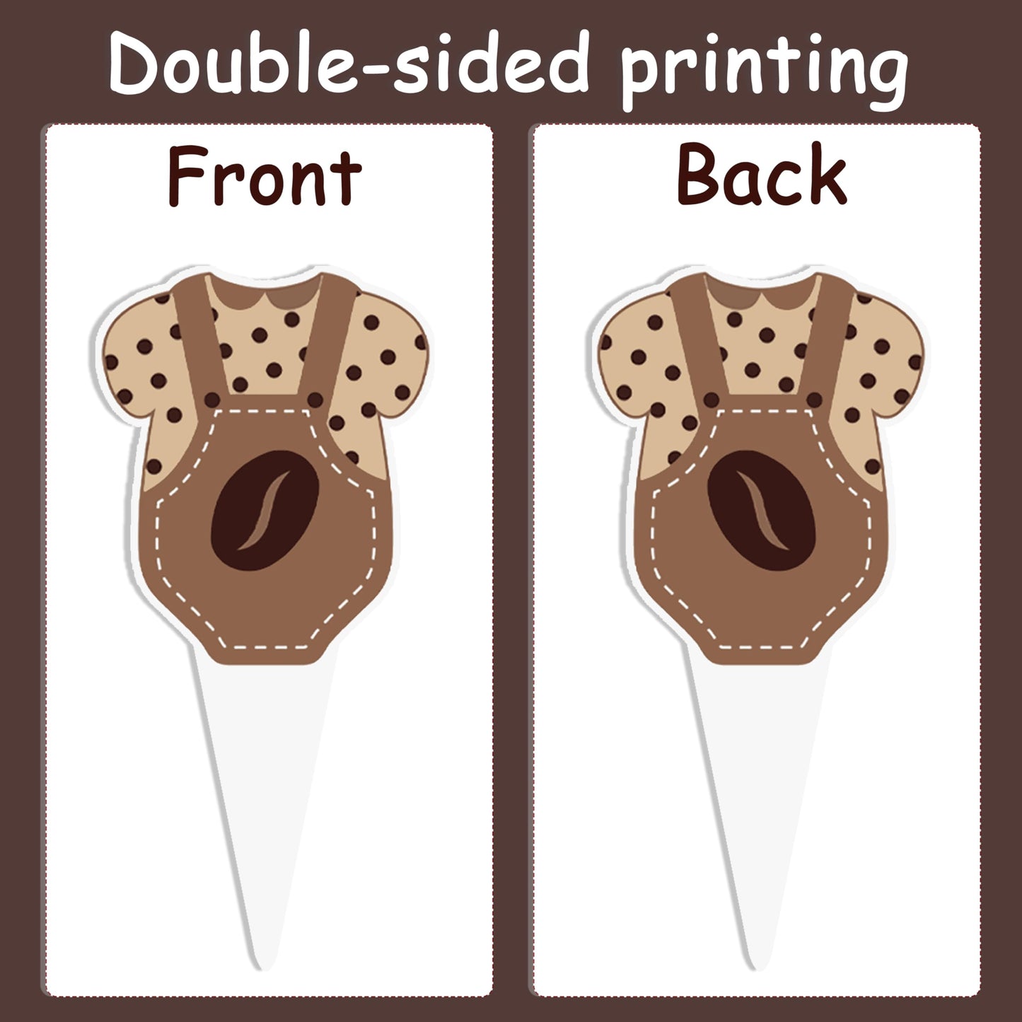 A Baby is Brewing Cupcake Toppers, Coffee Theme Baby Shower Decorations, 48 Pack, Brown Gender Reveal Party Supplies with Coffee Cup and Baby Bottle Picks