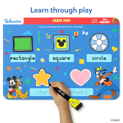 Skillmatics I Can Write Disney Junior Mickey Mouse - Reusable Preschool Learning Activities, Educational Toy and Game, Back to School Supplies, Gifts for Students, Kids, Toddlers Ages 3, 4, 5, 6
