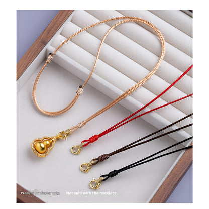 3FT Amazing Braided Leather Necklace - Minimalist Waterproof Design, Unisex, Ideal for Daily Wear & Gifting (Coffee Gold)