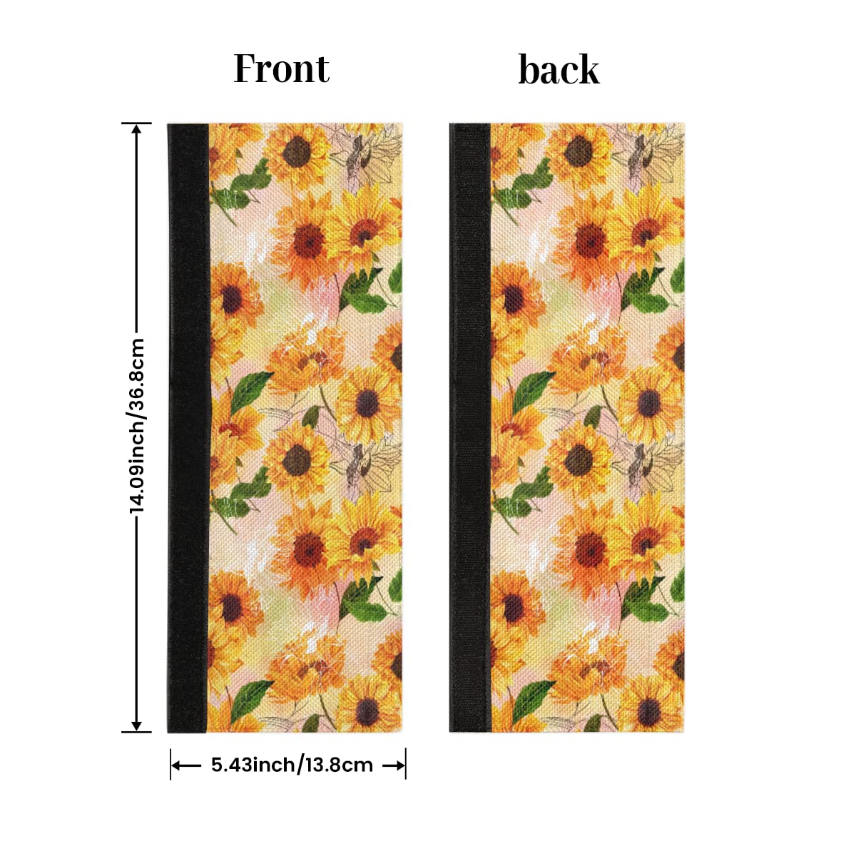 Pardick Refrigerator Door Handle Covers Set of 2 Sunflower Flower Floral Washable Fridge Dishwasher Mocrowave Oven Door Decor Protector Handle Cover Keep Your Kitchen Appliance Clean from Food Stains