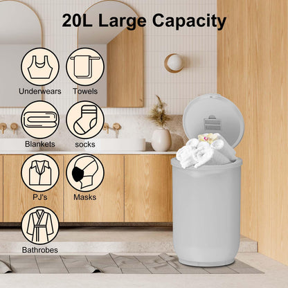 Ultra Large Capacity Towel Warmer Bucket, Rapid Heating with Timer, One-Button Digital Display Control, Safety Lock, Gifts for Him & Her, Auto Shut-Off, Fits 2 Large, Blankets, Bathrobes, PJ's