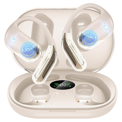 Paekole H5 AI Translation Earbuds: Real-Time 2-Way Language Translator Device (198+ Languages) for Face-to-Face & Travel, Bluetooth Headphones, Audifonos Traductores - Classic Khaqi