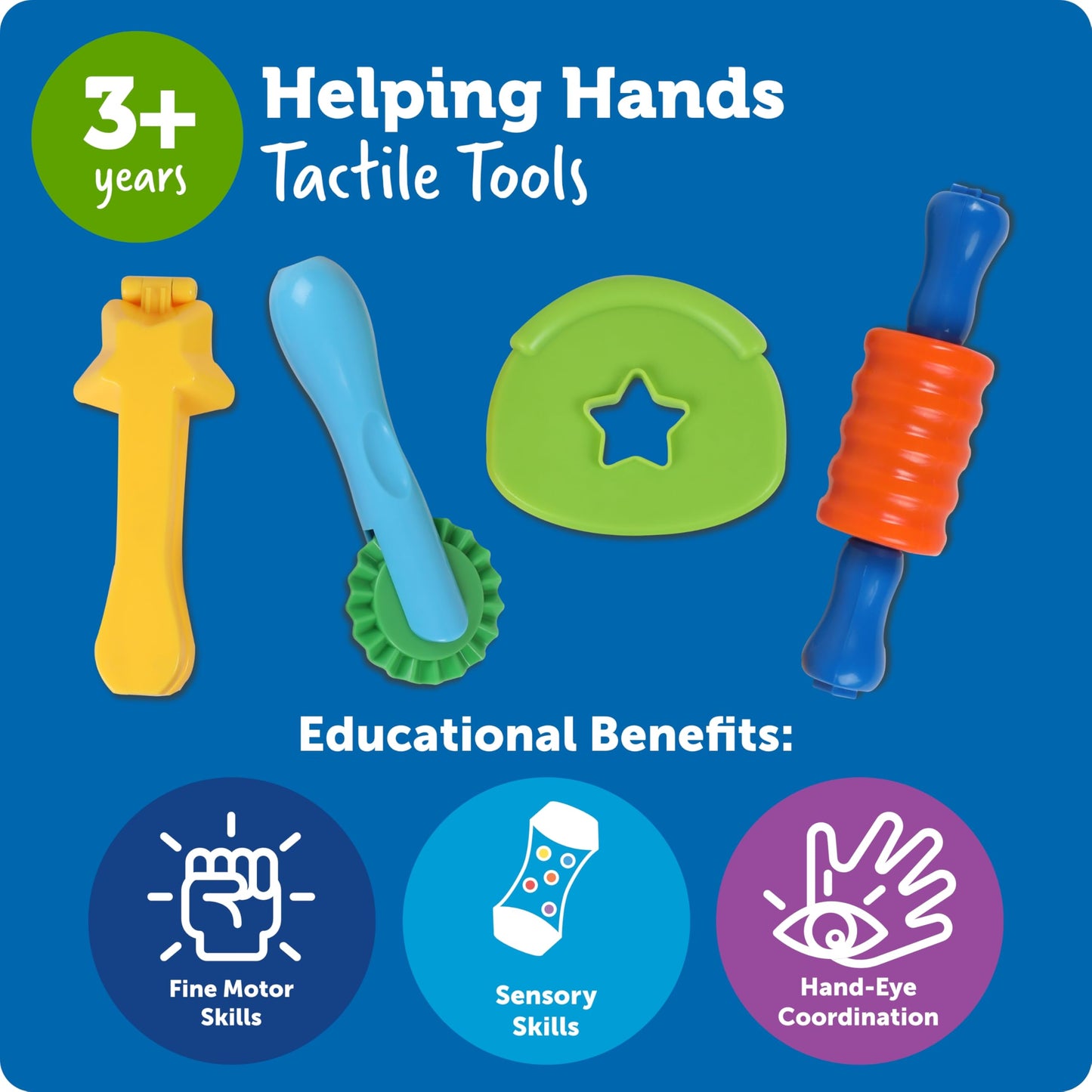 Learning Resources Helping Hands Tactile Tools - Sensory Bin Toys, Preschool Toddler Activities, Fine Motor Toy, Tools for Sensory Bins and Table, Montessori, Gifts for Boys and Girls