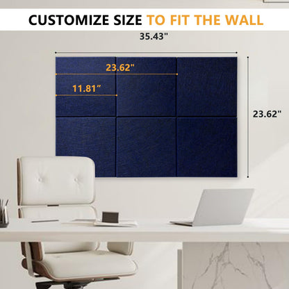 Thick Cork Board Tiles for Wall with Push Pins, Removable 36"x24"x0.47" Bulletin Board Sets, Magrowill 6 Packs Felt Panels Self-Adhesive Pin Board