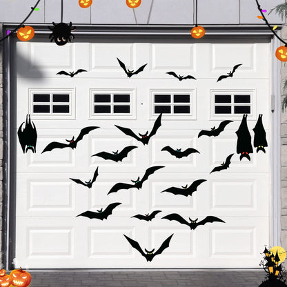 Konohan 20 Pcs Halloween Magnetic Bats Garage Door Bats Decorations Magnet Sticker Car Refrigerator for Outdoor Party Decor(Black)