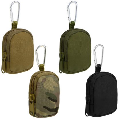 AIBFRID 4Pcs Mini Backpack Keychain,Cute Cosmetic Bag for Women, Makeup Bag Key Pocket Lipstick Bag Card Holder Data Cable Organizer Zipper Pouch (tactical keychain pouch)