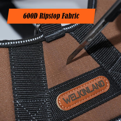 WELKINLAND Heavy Duty Tool Belt Suspender, Comfy Padded Tool Belt Suspender, Fully-Adjustable Tool Bag Suspenders, RipStop Suspenders For Tool Belt, Tool Belt Suspenders For Men/Carpenter