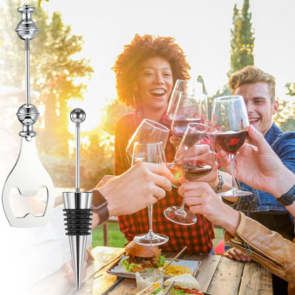 20 Pcs Beadable Wine Stoppers Bulk Beadable Beer Opener Set 10 Decorative Beaded Wine Bottle Stopper 10 Alloy Reusable Bottle Opener for DIY Crafts Fall Halloween Bar Party Favor Gifts