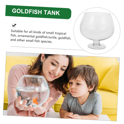 BESPORTBLE Clear Bubble Bowl, Glass Vase with Stand Fish Bowl Clear Planter Terrarium Globe Flower Vase Hydroponic Kitchen Table Centerpiece Footed Pedestal
