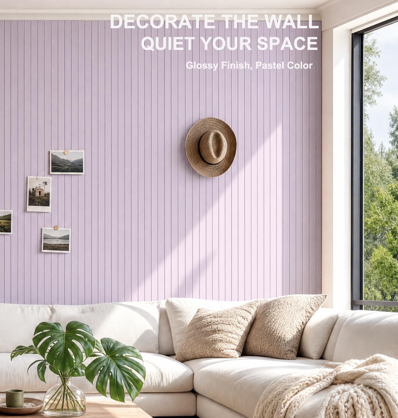 G Gamit 0.47" Thick Felt Pin Board 36"x24" Large Cork Board Alternative 6 Pack 11.81"x11.81"Felt Bulletin Board Wall Tiles Notice Board with 30 Pushpins for Home Office School(Fine-Light Purple)