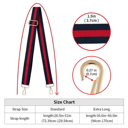 ZOOEASS Wide Shoulder Strap Adjustable Replacement Belt Guitar Style Crossbody Bag Handbag Strap Multicolor Canvas Straps(Wide:1.4in) (Morning glory)