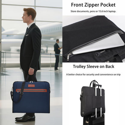 BE SMART Waterproof Foldable Garment Bags for Travel, 51" Large Travel Hanging Bags for Clothes, Carry on Suit Bag with Strap for Men Women, Wrinkle Free Luggage Suit Cover for Business Trips(Blue)