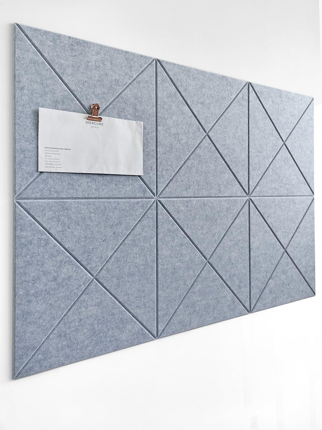 Cork Board 24 x36 Alternative - 6 Pack Felt Wall Tiles with Safe Removable Adhesive Tabs, Cork Boards for Walls Cork Board for Home Office Pin Board Tack Board - Blue Marble
