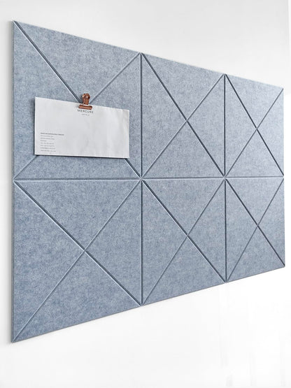 Cork Board 24 x36 Alternative - 6 Pack Felt Wall Tiles with Safe Removable Adhesive Tabs, Cork Boards for Walls Cork Board for Home Office Pin Board Tack Board - Blue Marble