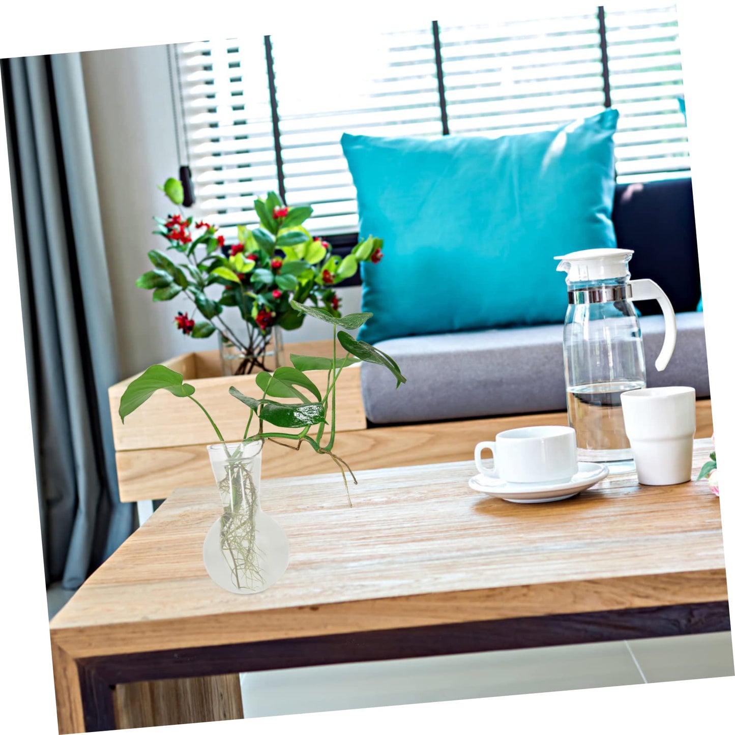 ORFOFE 2pcs Hydroponic Glass Vase Flower Terrarium Plant Terrarium for Home Office Dec